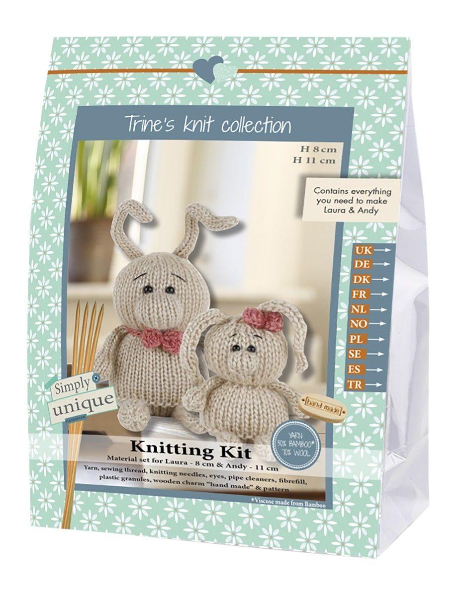 Go Handmade - Rabbits, Laura und Andy 1 Strickset Laura und Andy Go Handmade - Rabbits, Laura und Andy 1 Strickset Laura und Andy