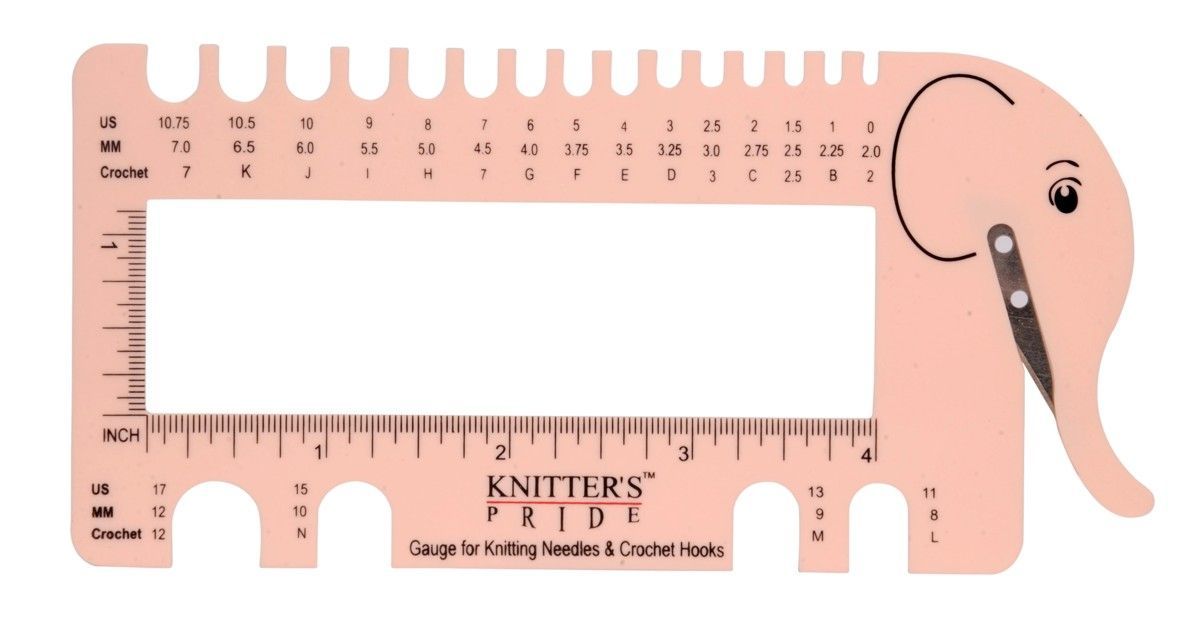 KnitPro International-KnitPro Nadelgrößenschablone mit Fadenabschneider_26-1099_