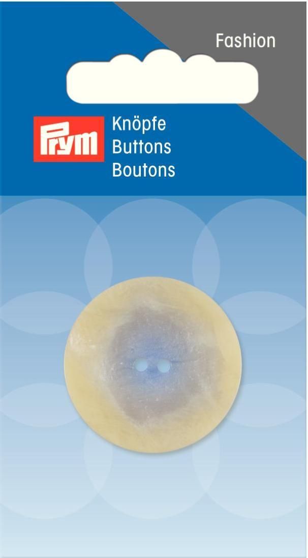 Knopf 2-Loch Jacke/Mantel 30 mm ecru