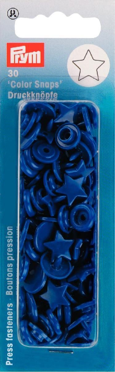 Prym Consumer Europe GmbH-NF Druckkn Color Snaps Stern königsblau_365-393216_