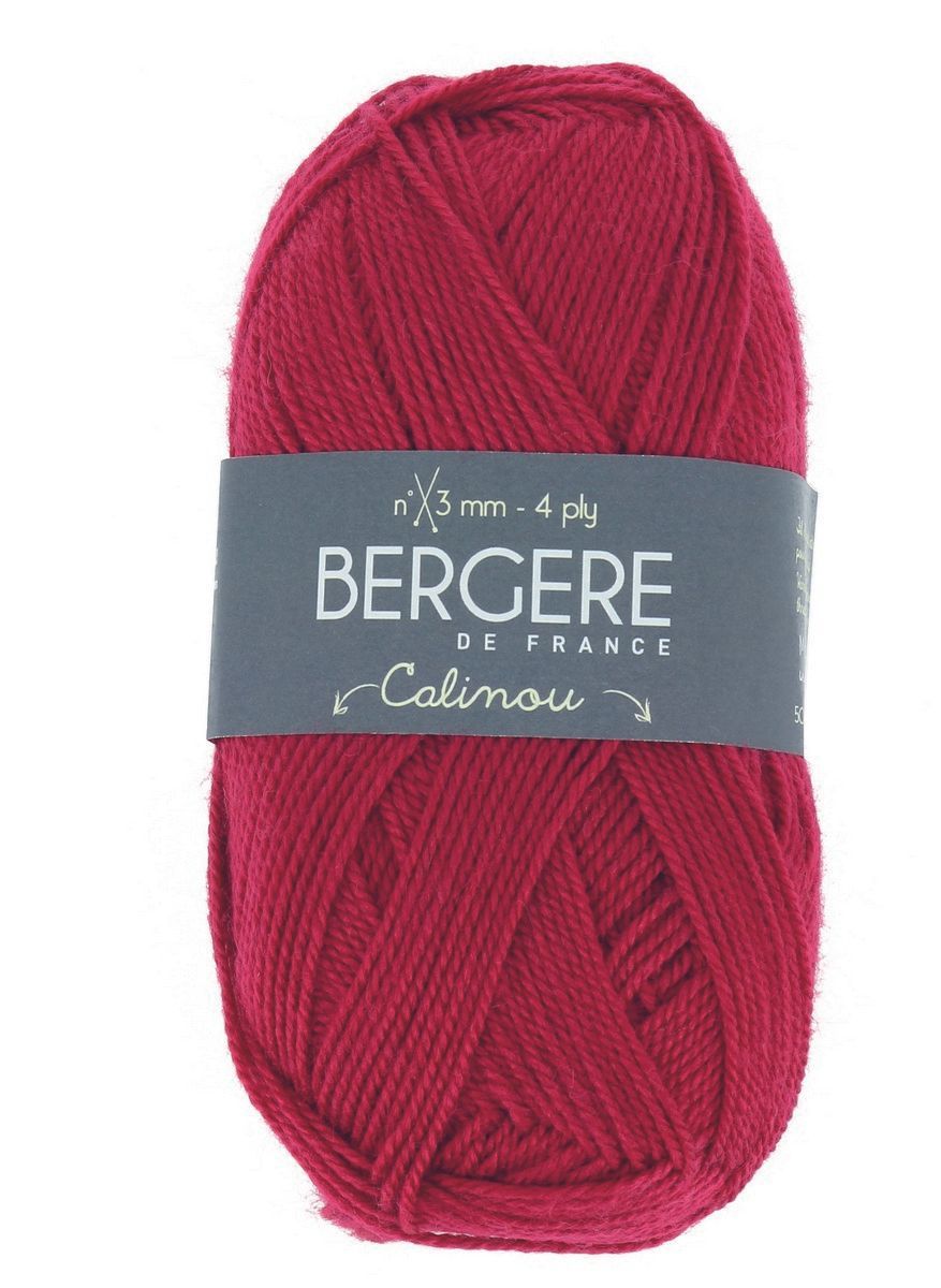Bergere Calinou 75% Polyacryl, 25% Wolle 185m/50g,  Nadelstärke 2,5-3,0, Fb. Magenta