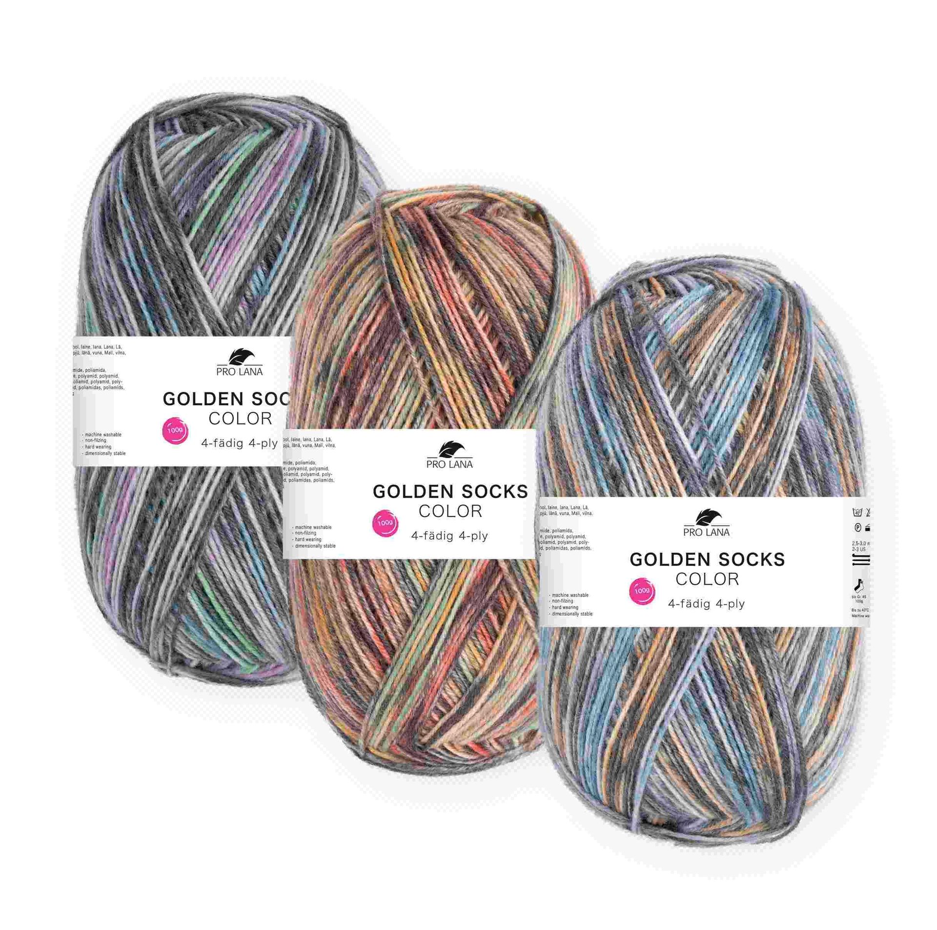 PRO LANA Golden Socks Color 75% Schurwolle 25% Polyamid, 420m 100g