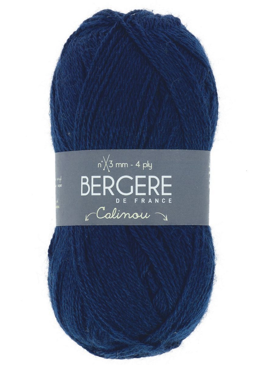 Bergere Calinou 75% Polyacryl, 25% Wolle 185m/50g,  Nadelstärke 2,5-3,0, Fb. Bleu  Nuit