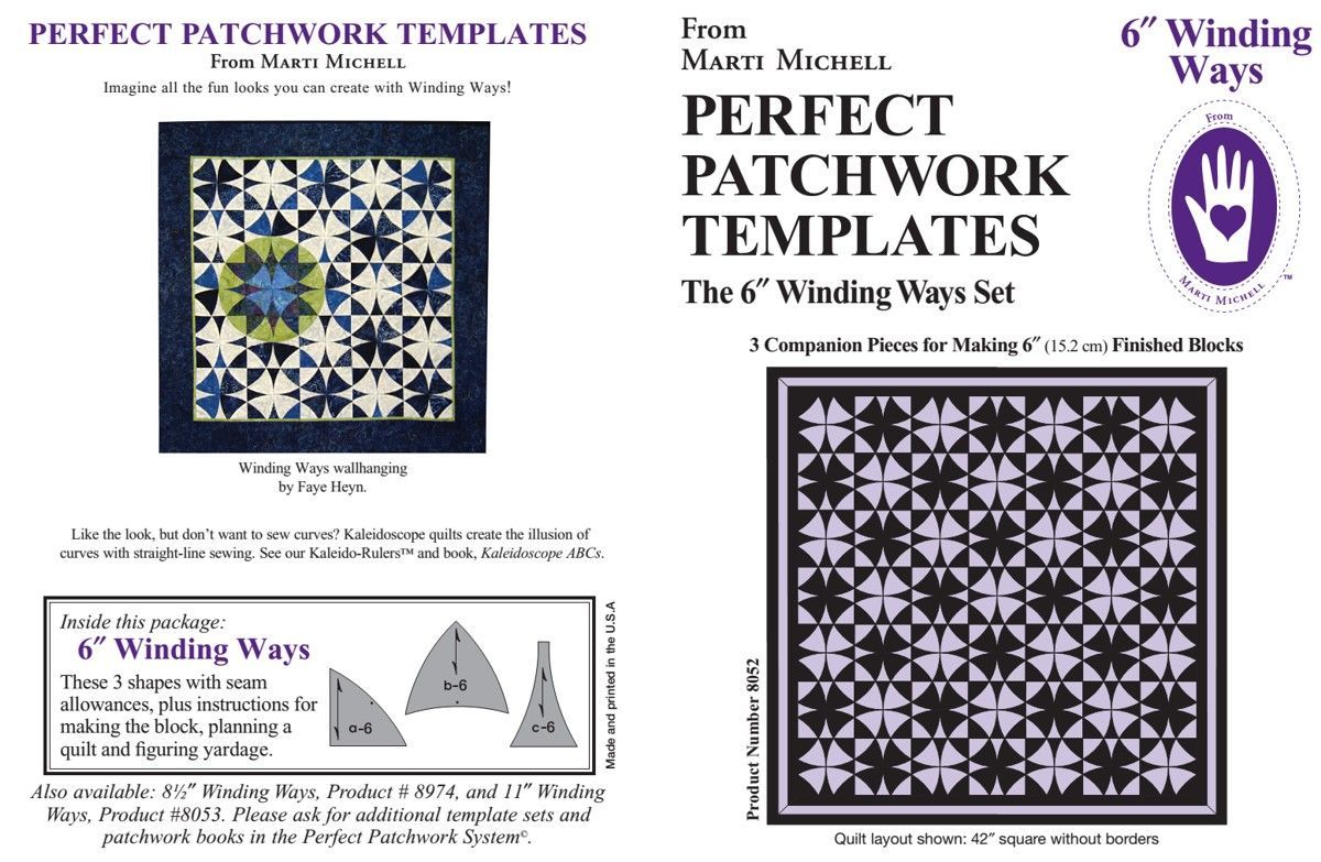 Michell Marketing, Inc.-Marti Michell Winding Ways Template Set_29-805_