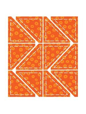 Accuquilt Stanzform Half Square 2 inch Halbquadrat (ca. 5,08 cm)