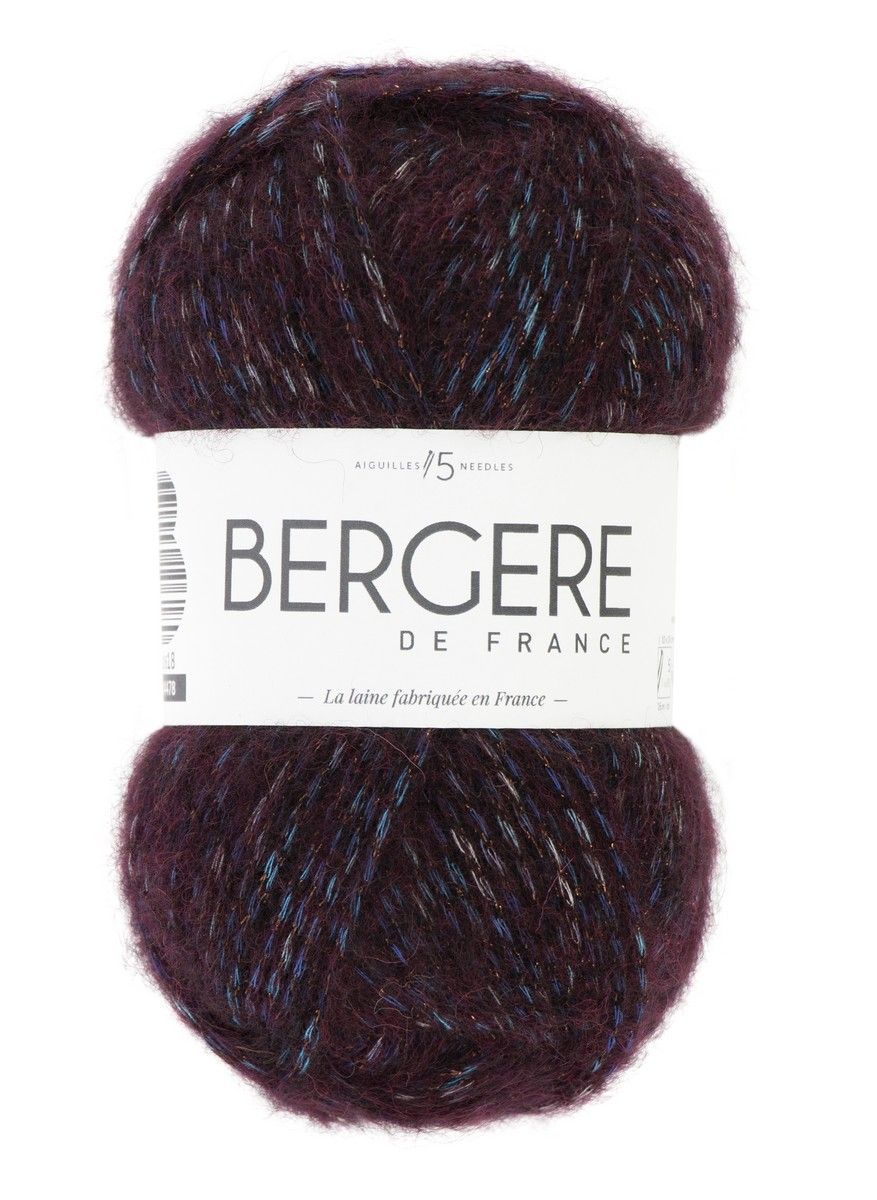 Bergere Cirrus, 46% Baby Alpaka, 30% Baumwolle, 8% Wolle, 8% Polyamid, 8% Polyester, Fb. Pourpre