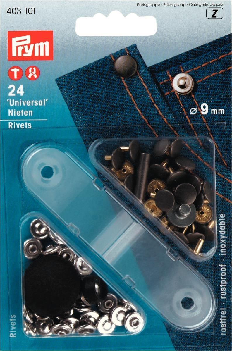 Prym Consumer Europe GmbH-Nieten MS silber/gold-farben 9mm  24St._365-403101_
