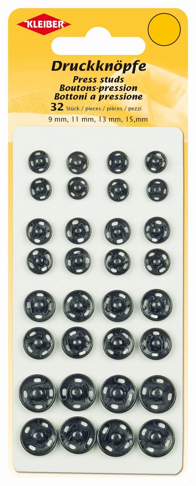 Kleiber Press Studs, 32pcs.