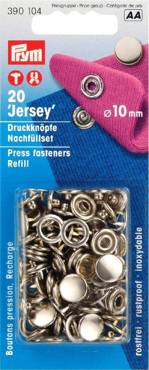 Prym Consumer Europe GmbH-NF-Nachfüllp. Für 390120 MS gl. Kappe 10 mm silberfarbig_365-390104_