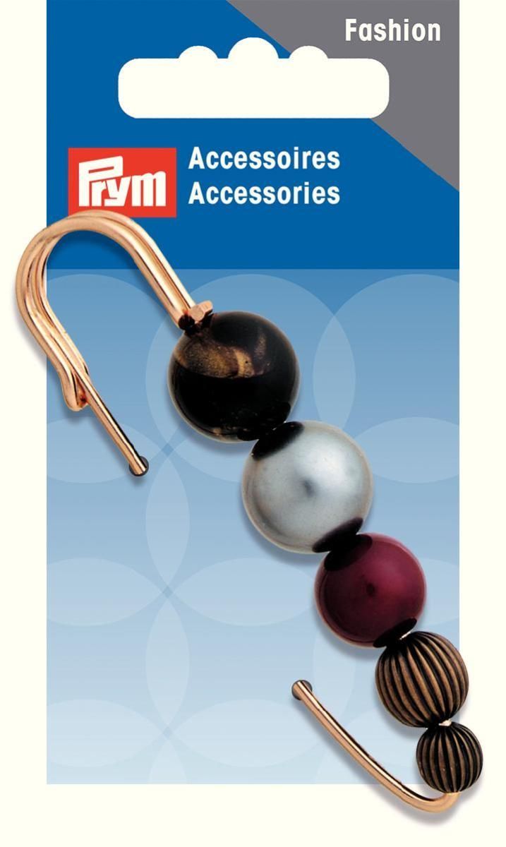 Prym Consumer Europe GmbH-Schmucknadel Perlen schwarz/silber/rot 80mm_365-417761_