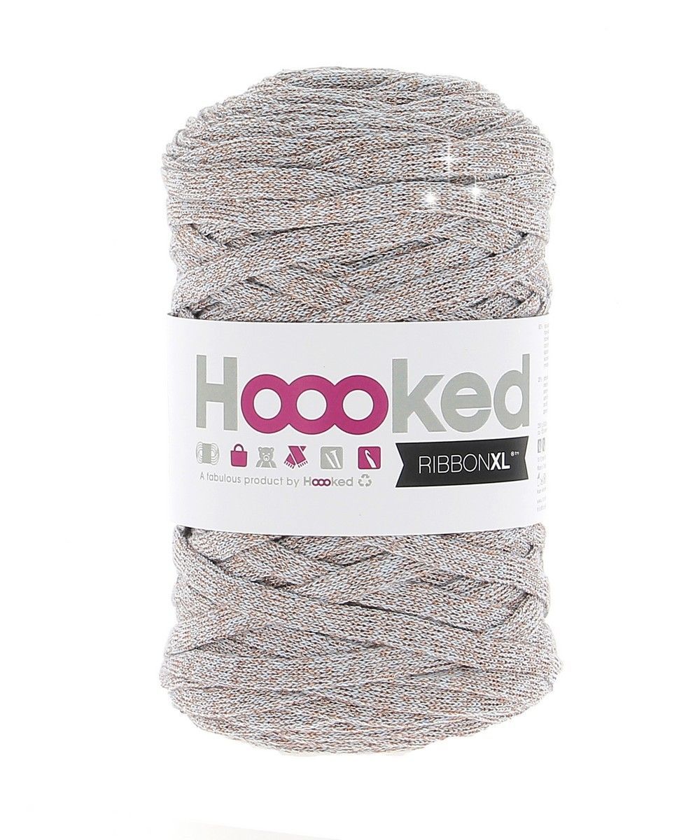 Hoooked RibbonXL Lurex Fb. Dreaming Dust 80% recyceltes Garn, 20% Lurex