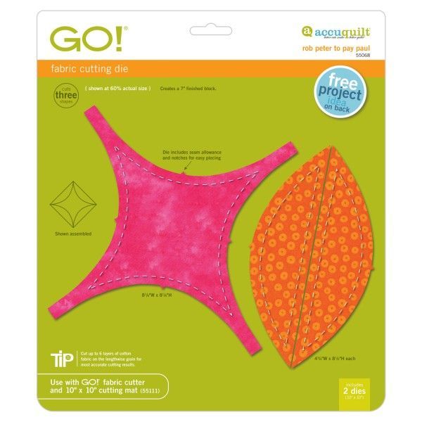 Accuquilt-Accuquilt Stanzform Rob Peter to Pay_28-55068_