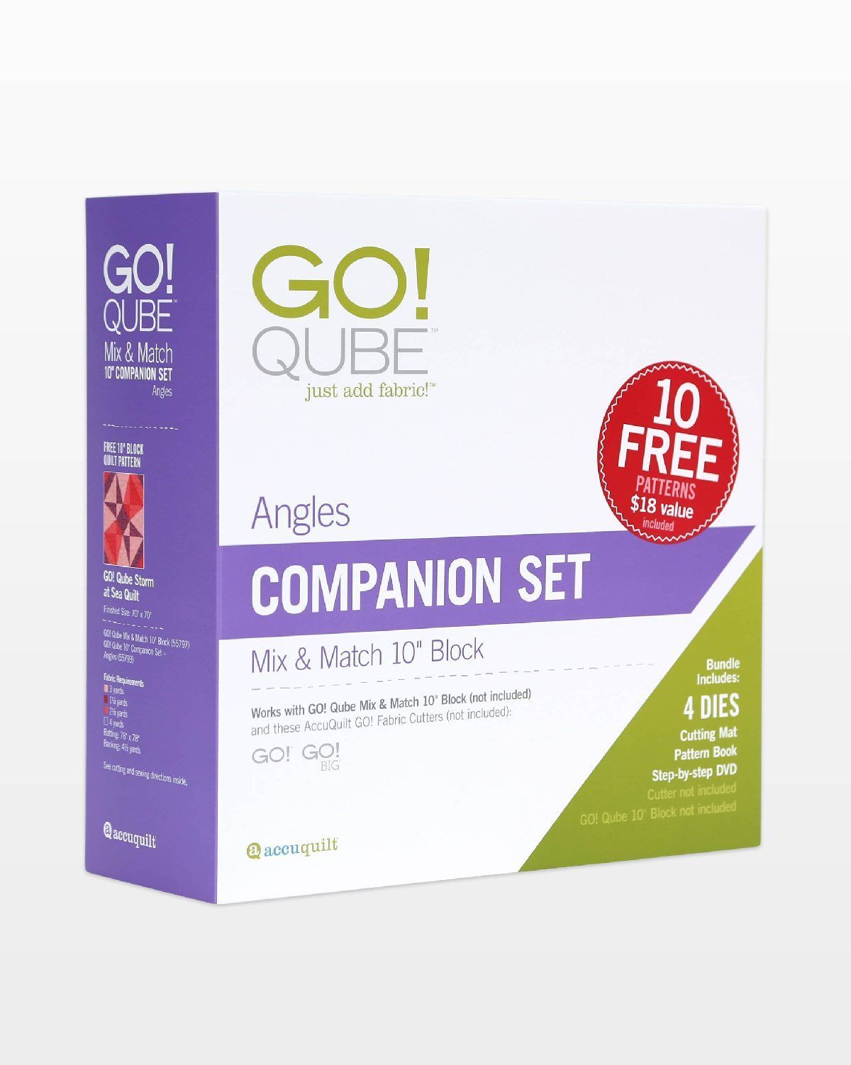 Accuquilt GO! Qube 10 inch (25,4 cm) Companion Set Angles