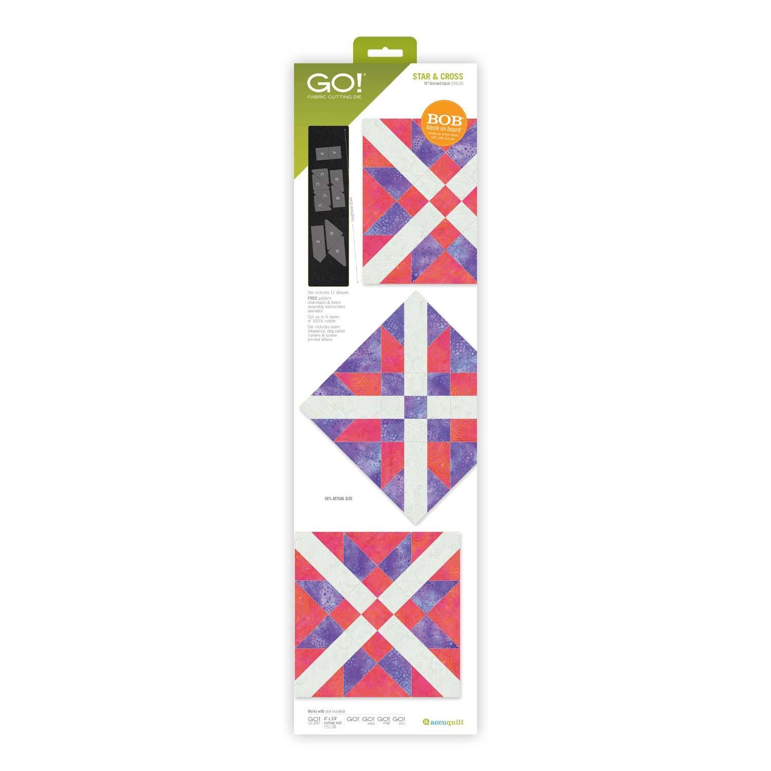 Accuquilt-Accuquilt Stanzform Star & Cross 10 inch_28-55635_