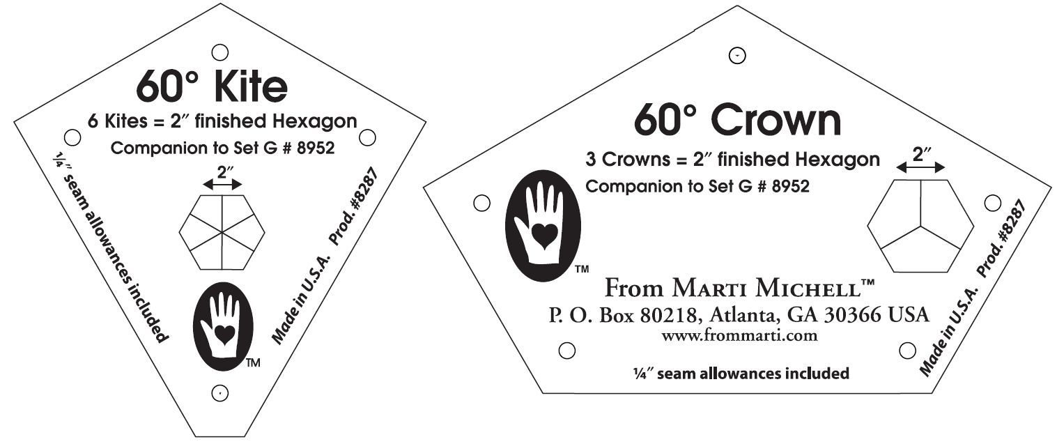Michell Marketing, Inc.-Marti Michell 60° Kite and Crown Sets_29-828_