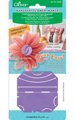 Clover Kanzashi Flower Maker gathered petal, large size, 3 cards / box Clover Kanzashi Flower Maker gathered petal, large size, 3 cards / box