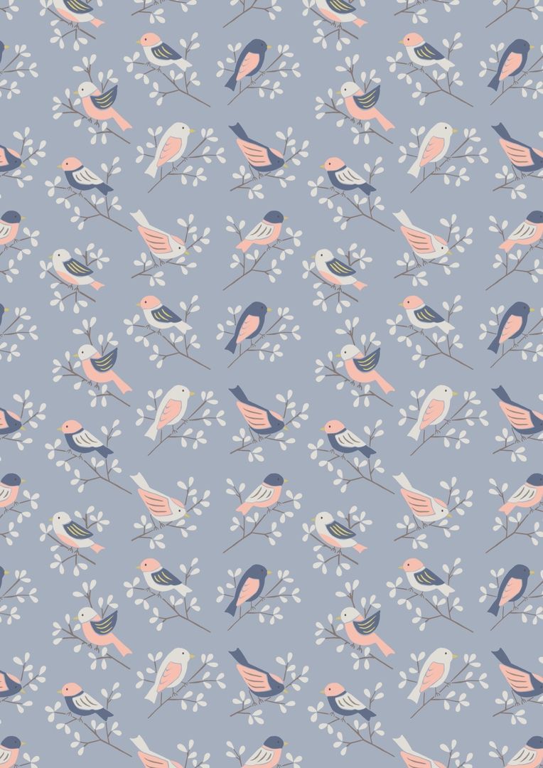 Lewis & Irene Ltd.-Lewis & Irene A Little Bird Told Me Little Birds on Light Blue_36-A068-3_