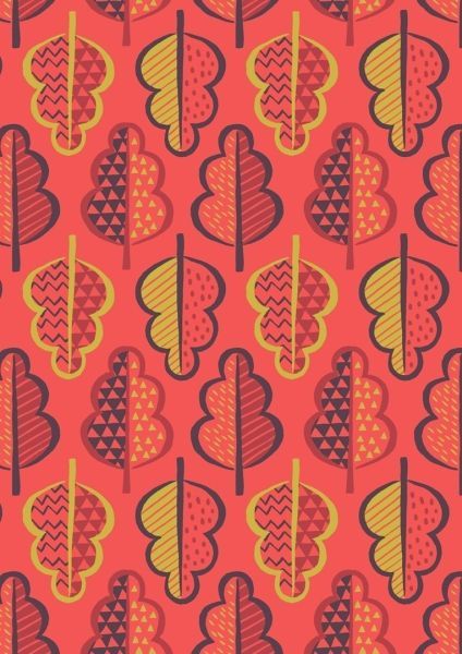 Lewis & Irene Ltd.-Lewis & Irene New Forest Red Retro Leaves_36-A039-1-10_