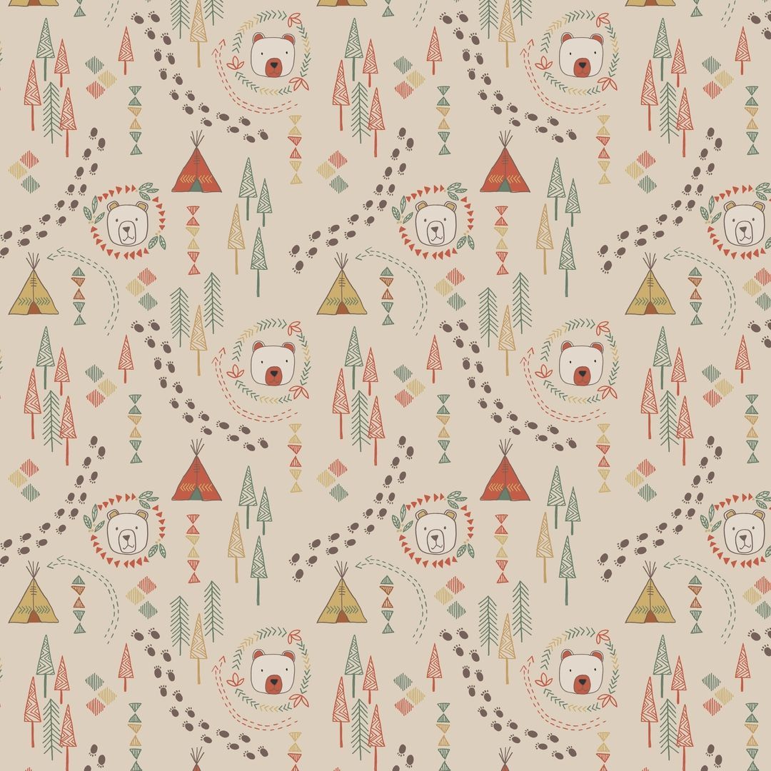 Lewis & Irene Ltd.-Lewis & Irene Big Bear, Little Bear Wigwam Woods On Milky Tea_36-A101-1_