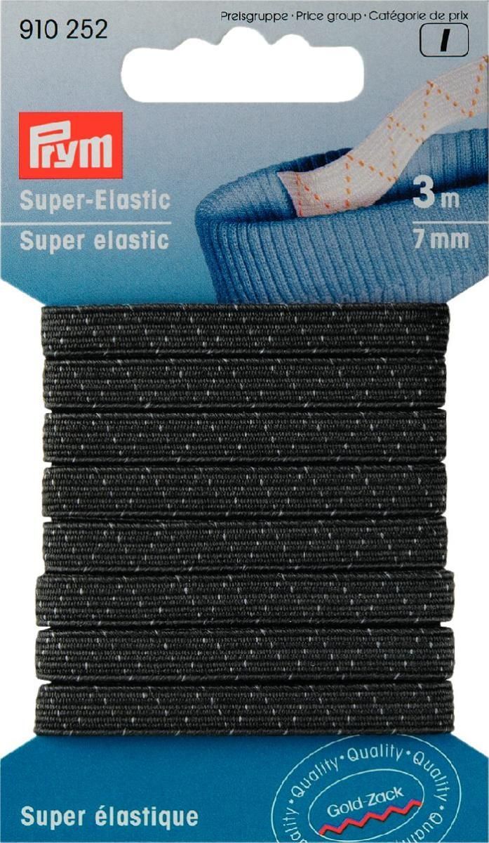 Prym Consumer Europe GmbH-Super-Elastic 7mm schwz 3m_365-910252_