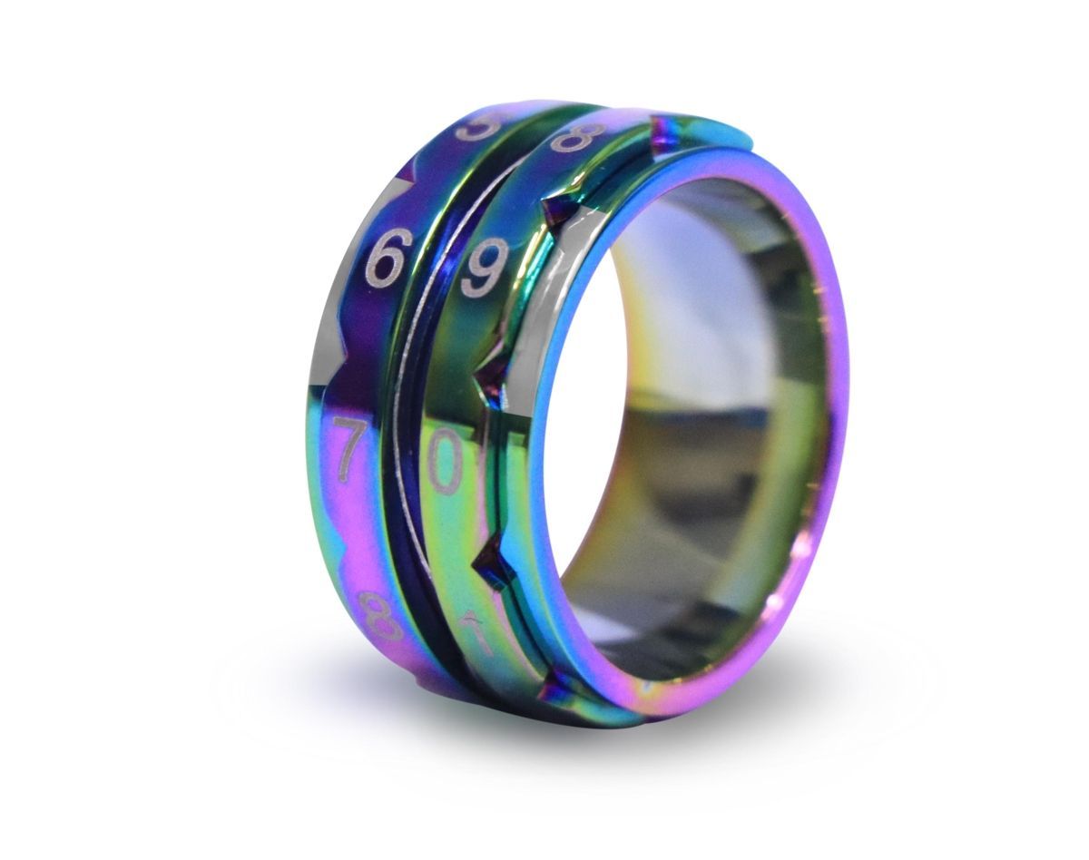 Row counter ring rainbow hypoalleric in different sizes