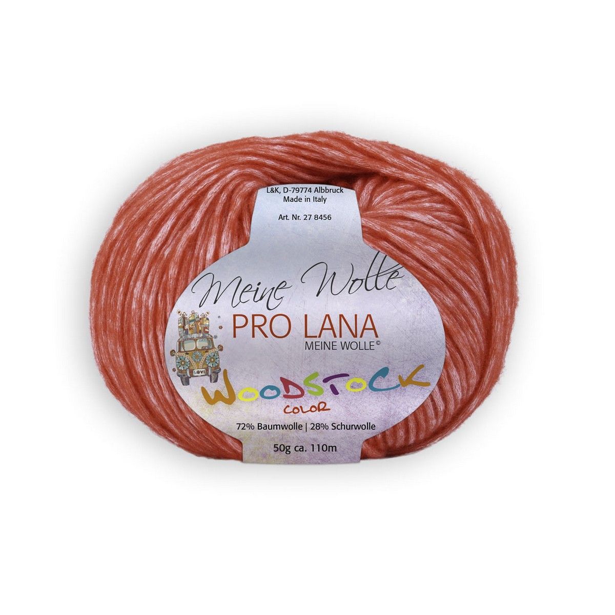 PRO LANA Woodstock, 72% Baumwolle, 28% Schurwolle 110m / 50g, Nadelstärke 4,5-5,5 Fb. 30