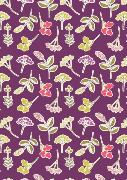 Lewis & Irene Ltd.-Lewis & Irene Arboretum Aubergine Floral Stems_36-A028-2_