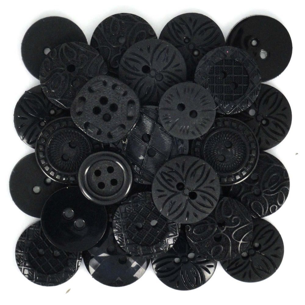 Dress It Up Buttons *** Color Me Black