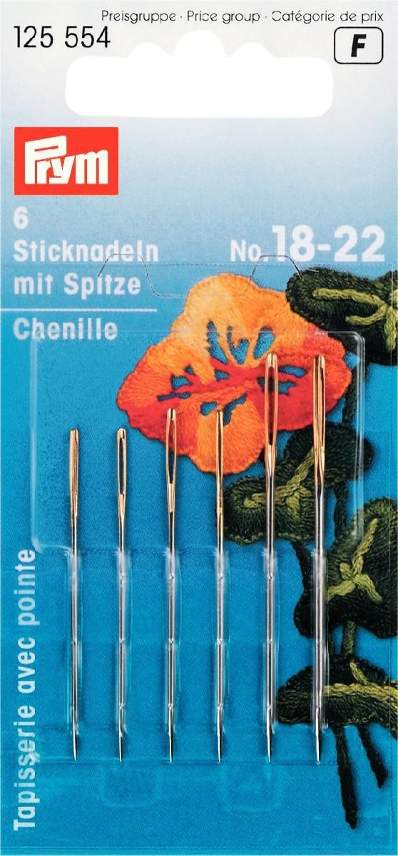 Prym Consumer Europe GmbH-Sticknad. m. Sp.No.18/22 silberfarbig VE10_365-125554_